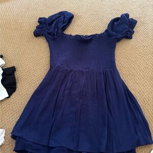 Altar'd State Navy Dress with Smocked Detail